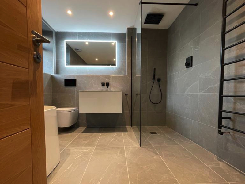 Example of a bathroom designed and installed in Hale, Cheshire by Stonehaus Bathrooms