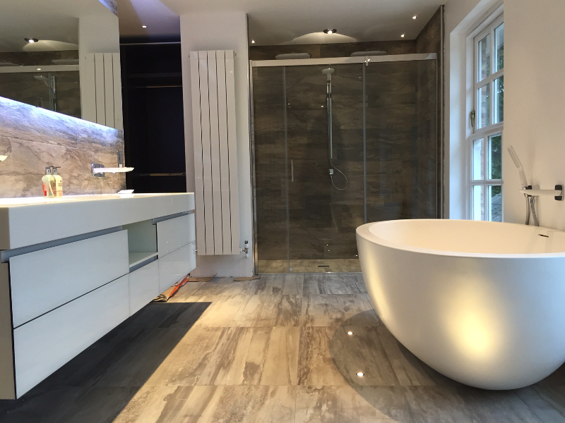 Example of a bathroom designed and installed in Hale, Cheshire by Stonehaus Bathrooms