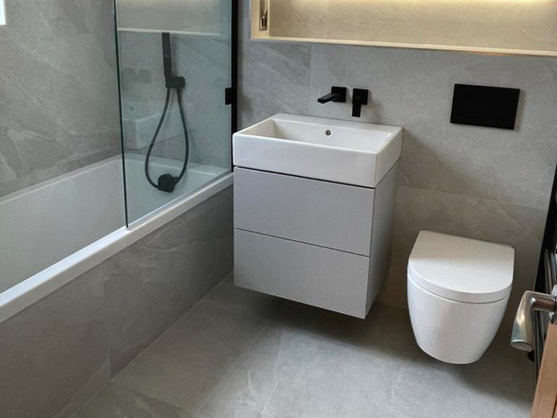 Example of a bathroom designed and installed in Wilmslow, Cheshire by Stonehaus Bathrooms