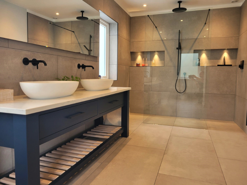 Example of a bathroom designed and installed in Wilmslow, Cheshire by Stonehaus Bathrooms